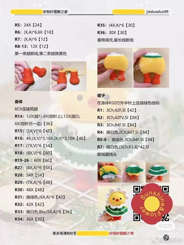 รวมแพทเทิร์นพวงกุญแจ: ดอกทานตะวัน, เชอร์รี่, ทิวลิป และกระต่าย (ชุดที่ 2)