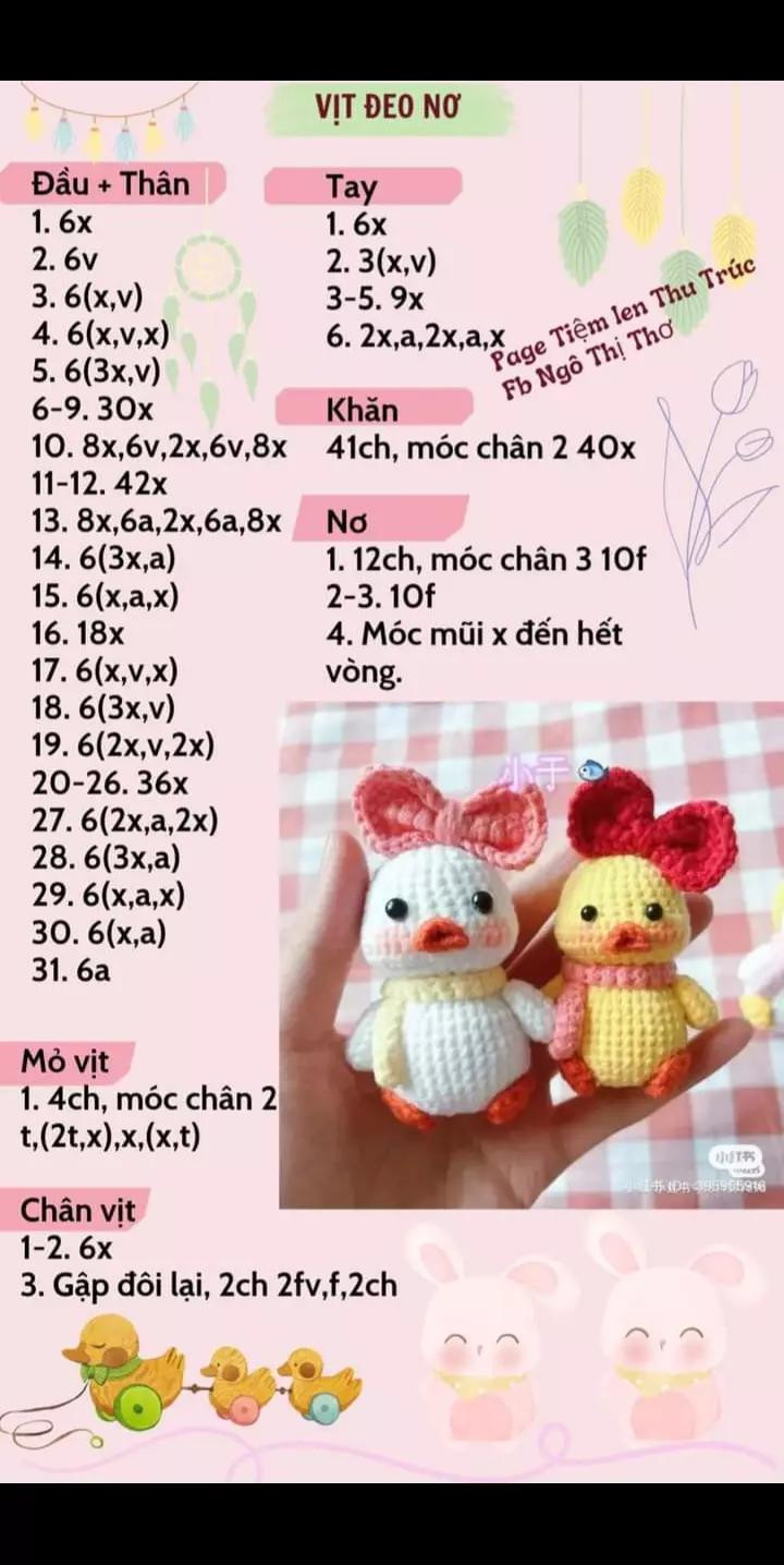 รวมแพทเทิร์นพวงกุญแจ: ดอกทานตะวัน, เชอร์รี่, ทิวลิป และกระต่าย (ชุดที่ 2)