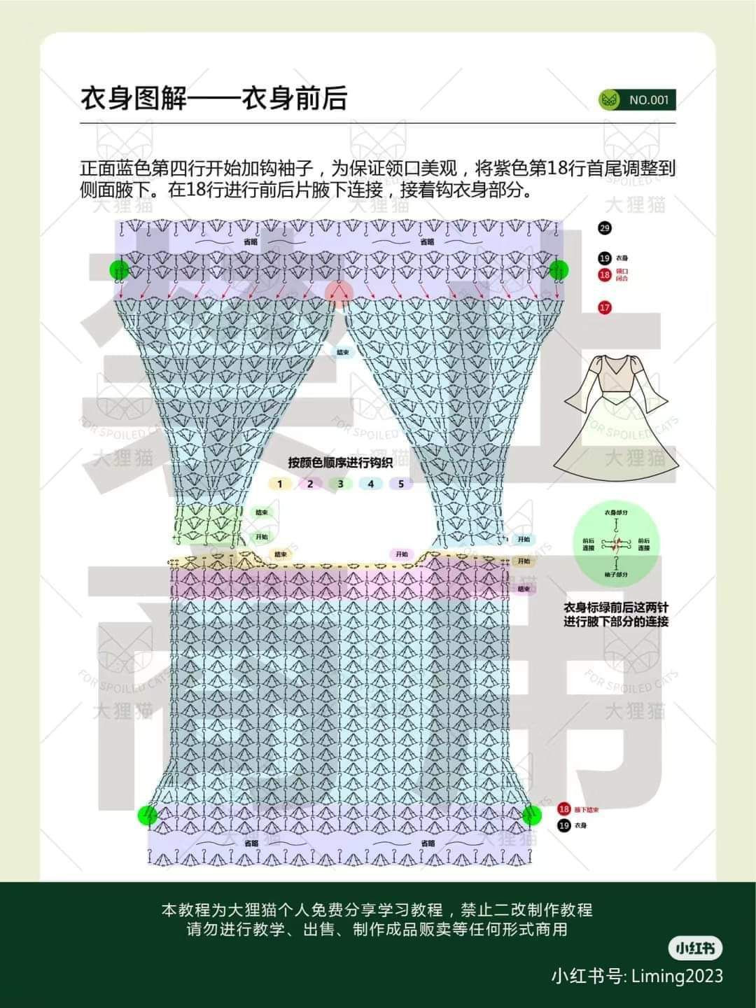 2024 Crochet Dress Pattern Tutorial - White Long Sleeve A-Line Gown Chart
