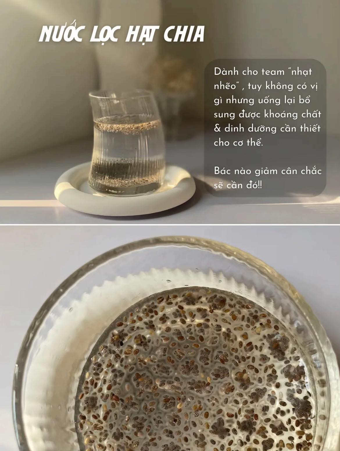 3 loại nước tốt cho sức khỏe thay thế nước ngọt: Nước lọc hạt chia, Detox cam táo và Trà Kombucha