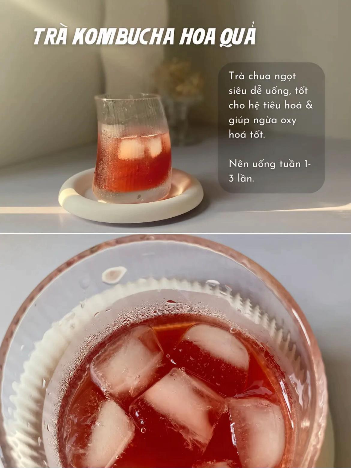 3 loại nước tốt cho sức khỏe thay thế nước ngọt: Nước lọc hạt chia, Detox cam táo và Trà Kombucha