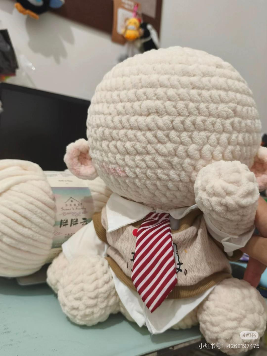 30cm Cotton Doll Crochet Pattern Chart with Plush Yarn