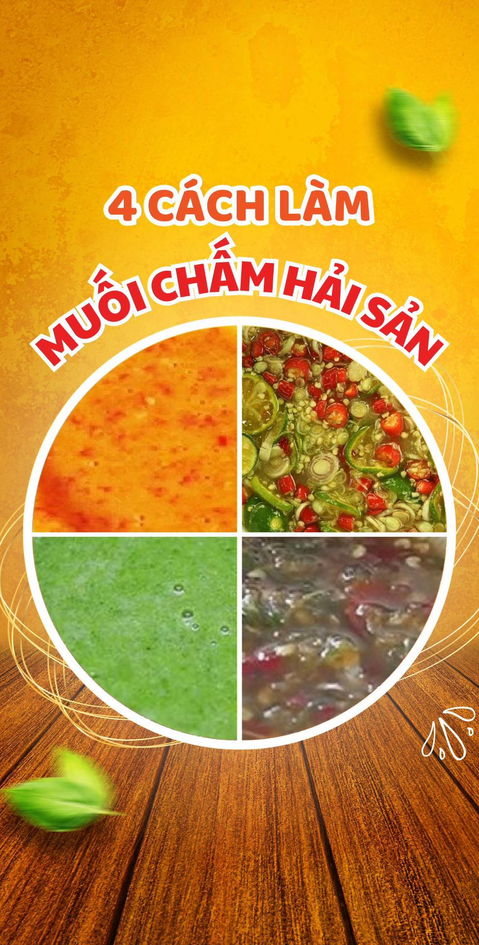 4 Cách Làm Muối Chấm Hải Sản: Muối ớt xanh, đỏ, sả tắc và nước mắm