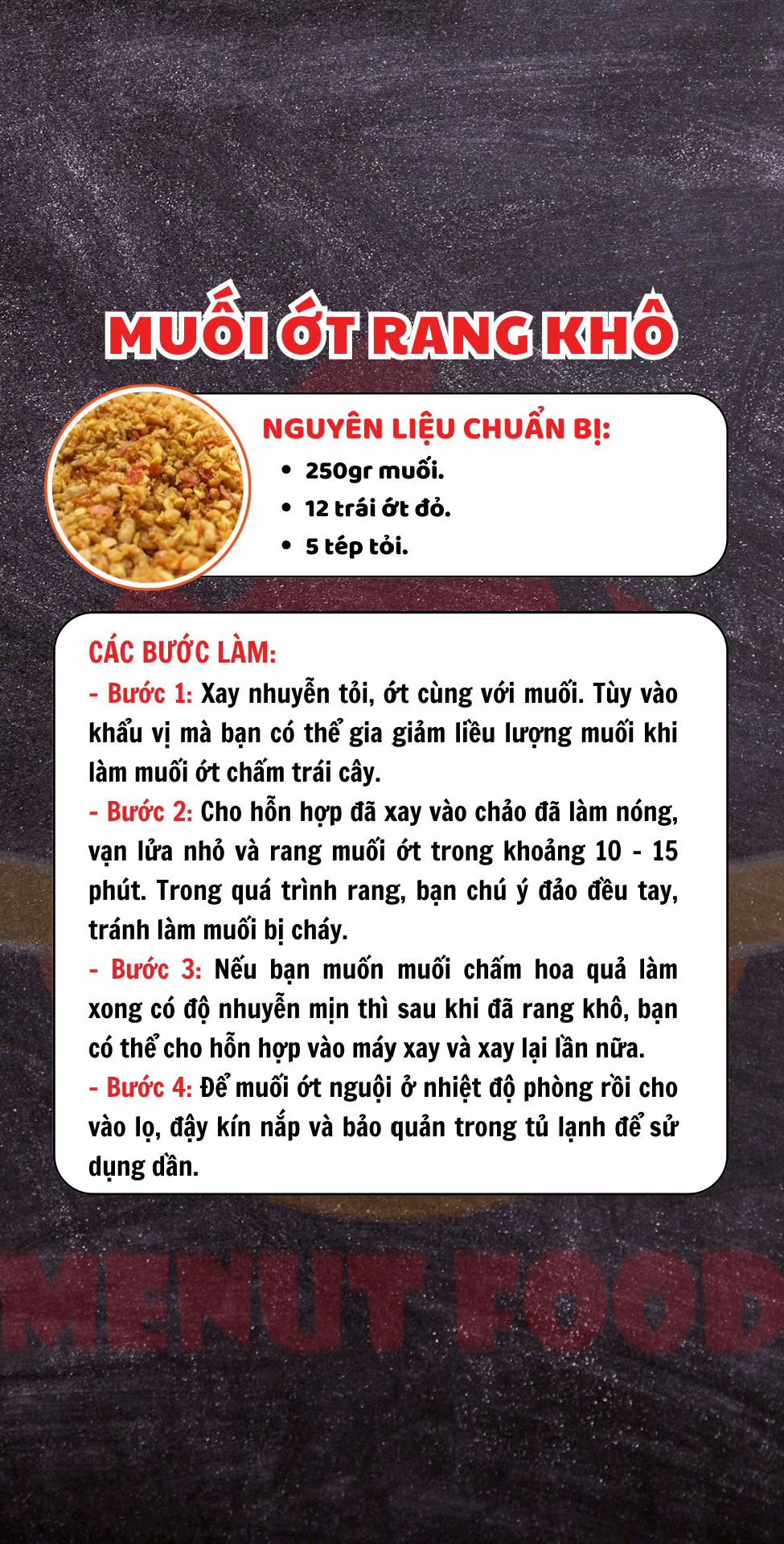 4 Cách Làm Muối Chấm Hoa Quả: Muối Ớt Rang Khô, Tôm Tây Ninh, Cách Thủy, Xí Mụi
