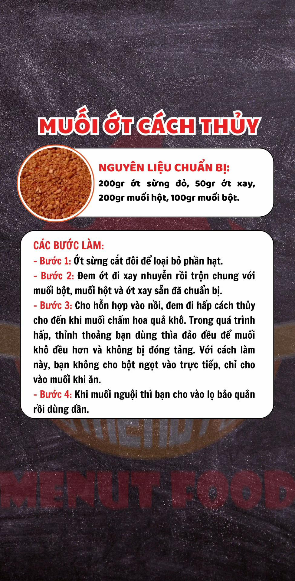 4 Cách Làm Muối Chấm Hoa Quả: Muối Ớt Rang Khô, Tôm Tây Ninh, Cách Thủy, Xí Mụi