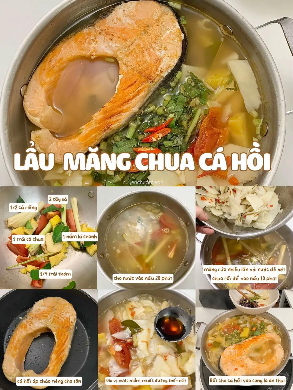 4 công thức lẩu ngon cho cuối tuần: Lẩu măng chua cá hồi, lẩu riêu chay, lẩu Thái và lẩu nấm