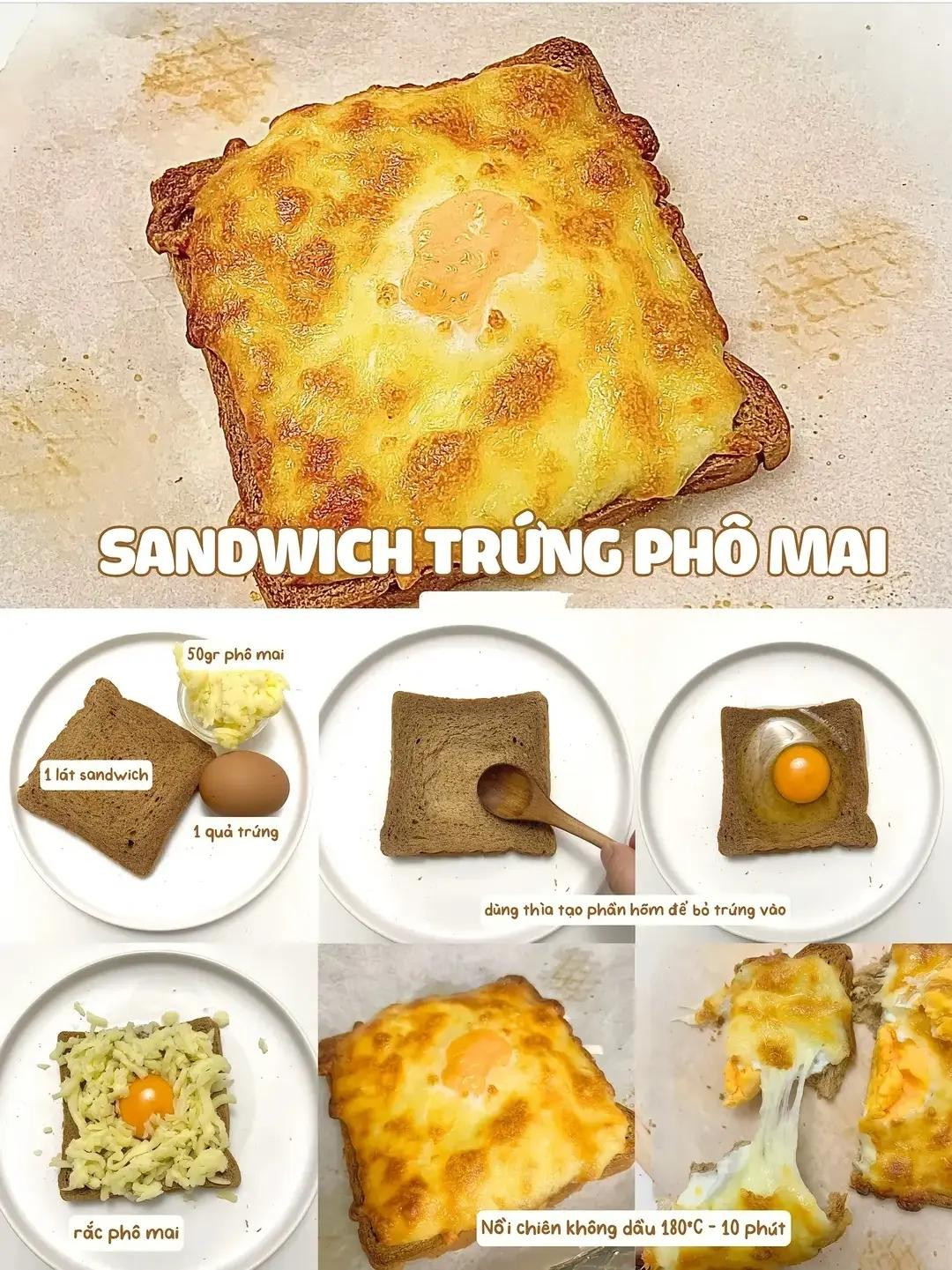 4 Công Thức Sandwich Nướng Phô Mai Trứng, Chuối, Bò Ớt Chuông Bắp Nhanh Gọn Healthy