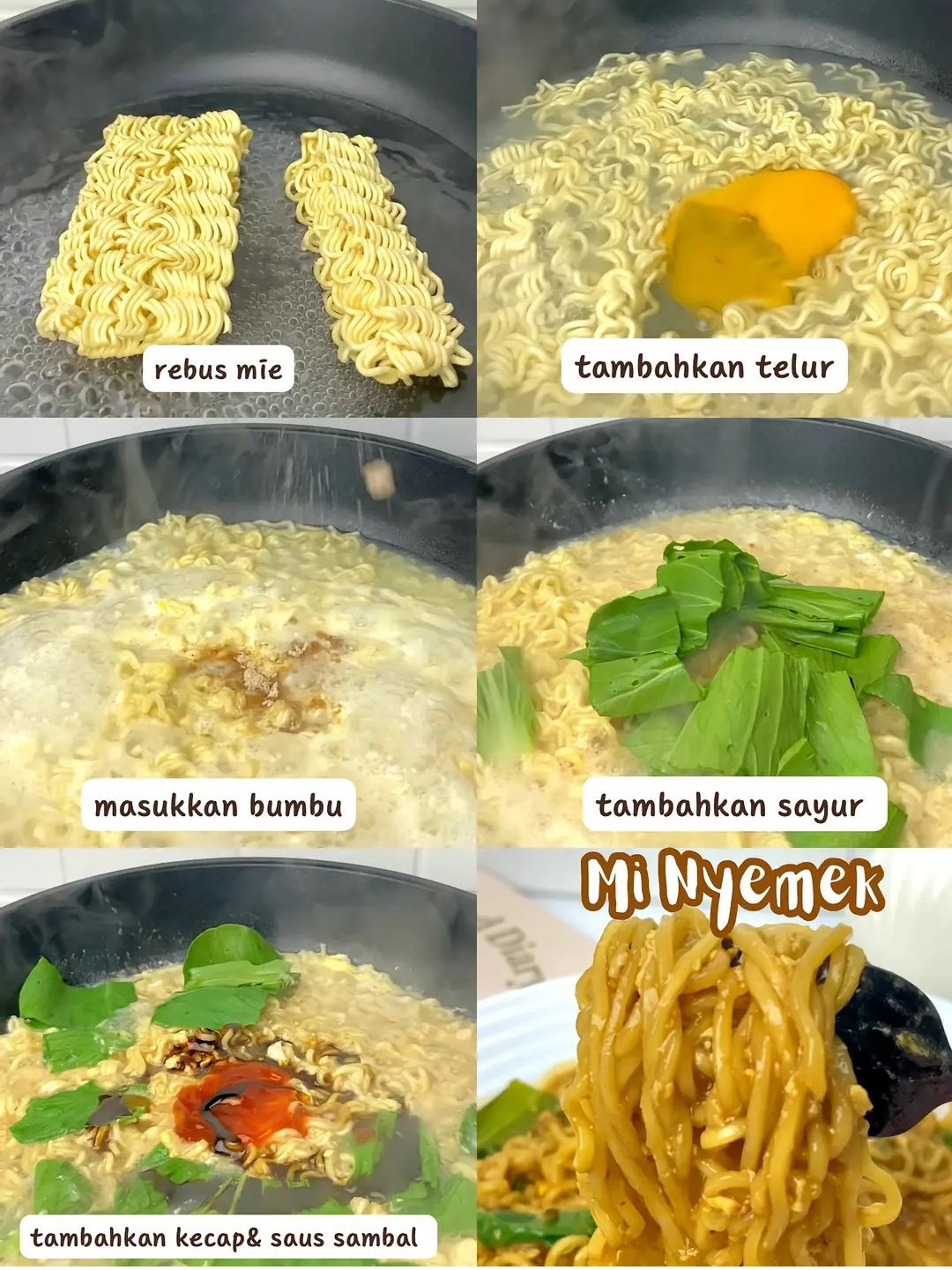 4 Indomie Hack: Seblak Mi, Mi Nyemek, Mi Kuah Merah & Mi Kocok