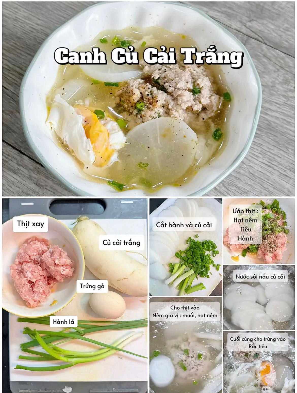 4 Món Canh Giúp Bổ Máu: Bí Đao Nấu Gà, Củ Dền Thịt Xay, Hẹ Đậu Hũ và Củ Cải Trắng