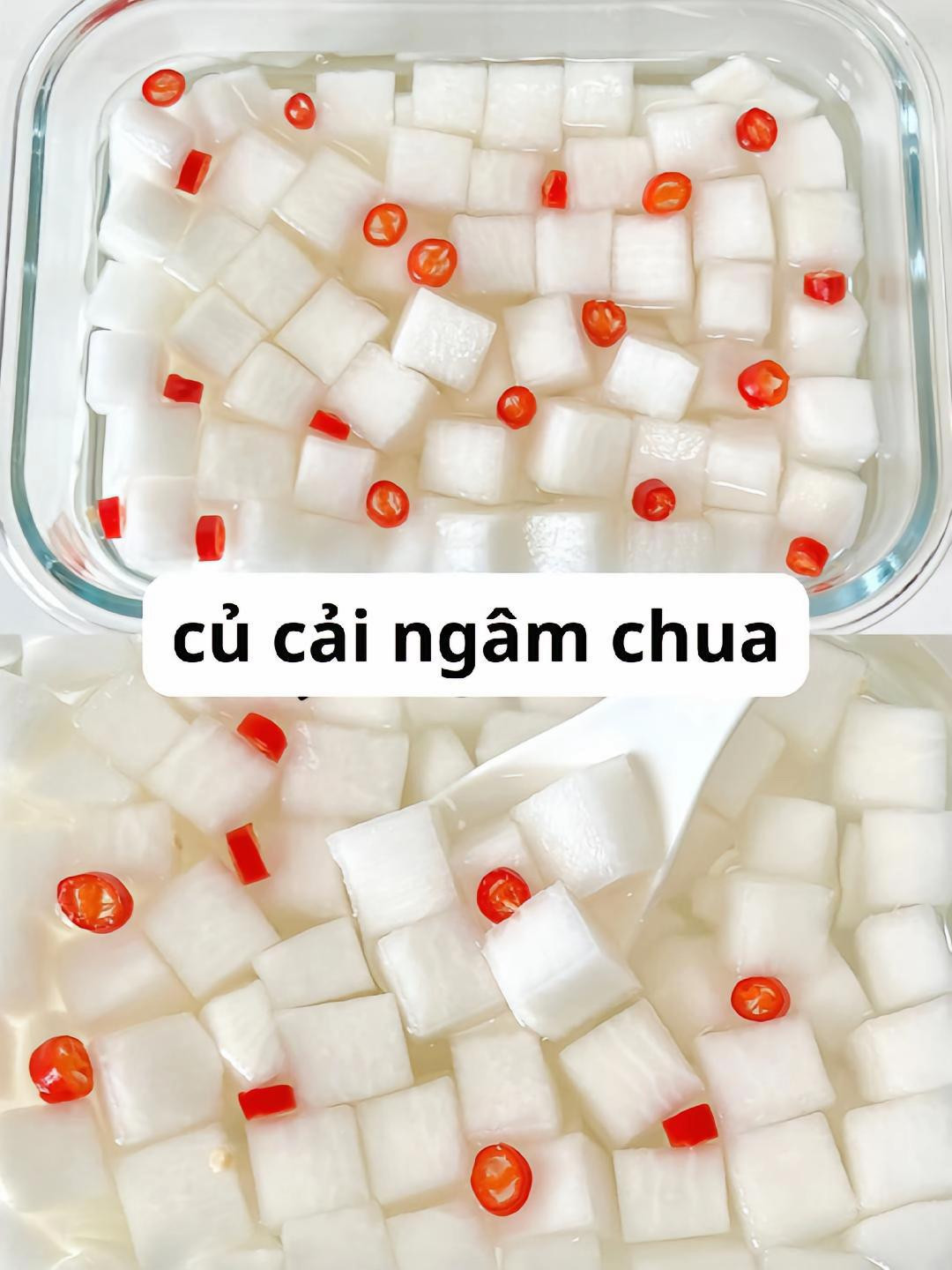 4 món muối chua ăn ngon lạ miệng: củ cải ngâm chua, cà chua ngâm chua, dưa chuột và rau sống