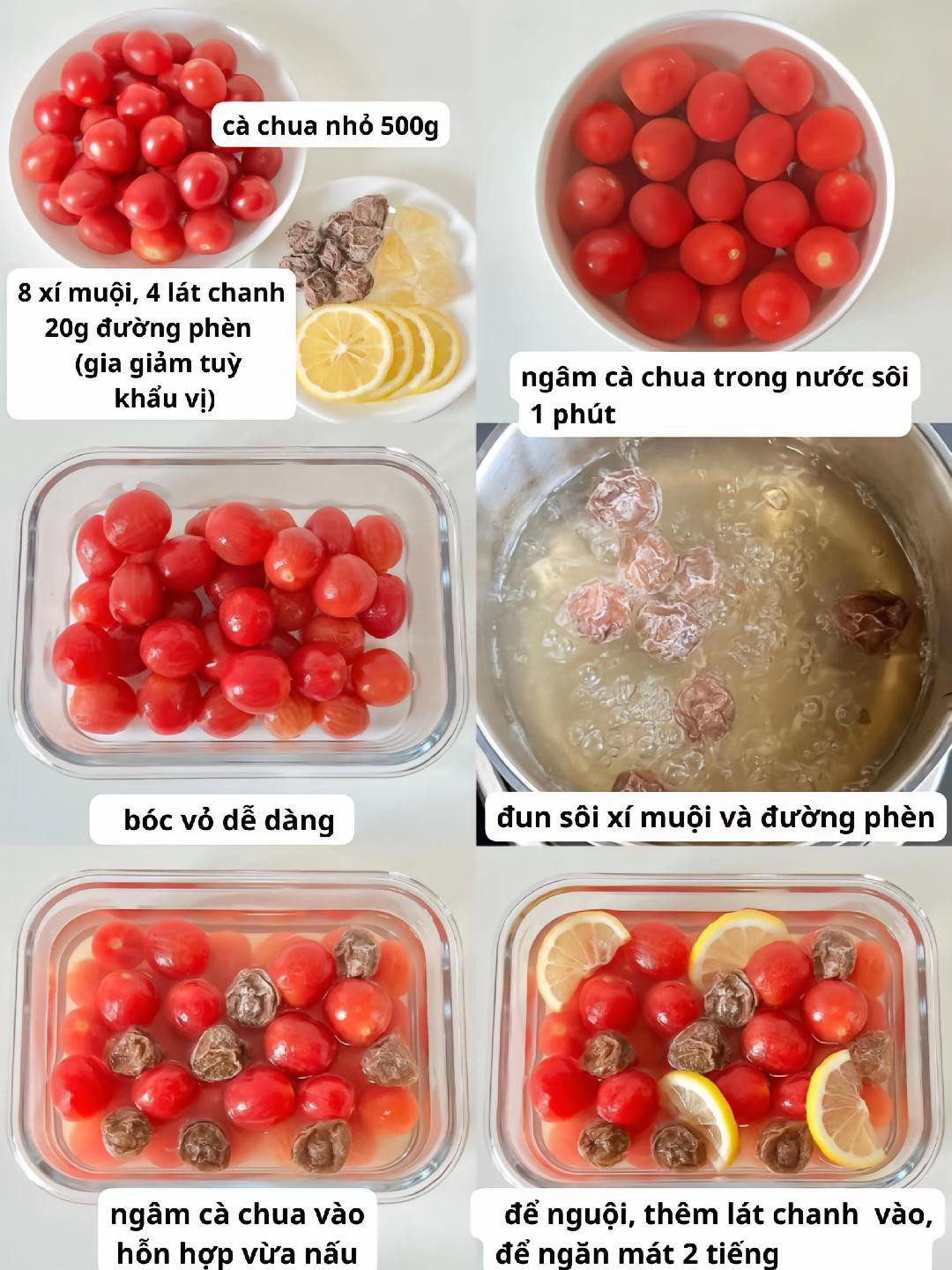 4 món muối chua ăn ngon lạ miệng: củ cải ngâm chua, cà chua ngâm chua, dưa chuột và rau sống