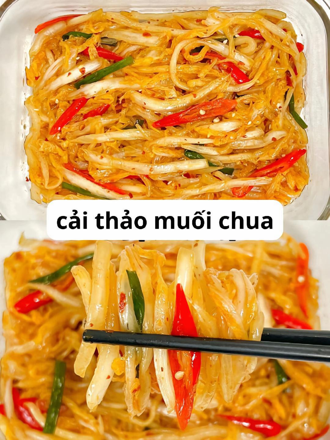 4 món muối chua ăn ngon lạ miệng: củ cải ngâm chua, cà chua ngâm chua, dưa chuột và rau sống