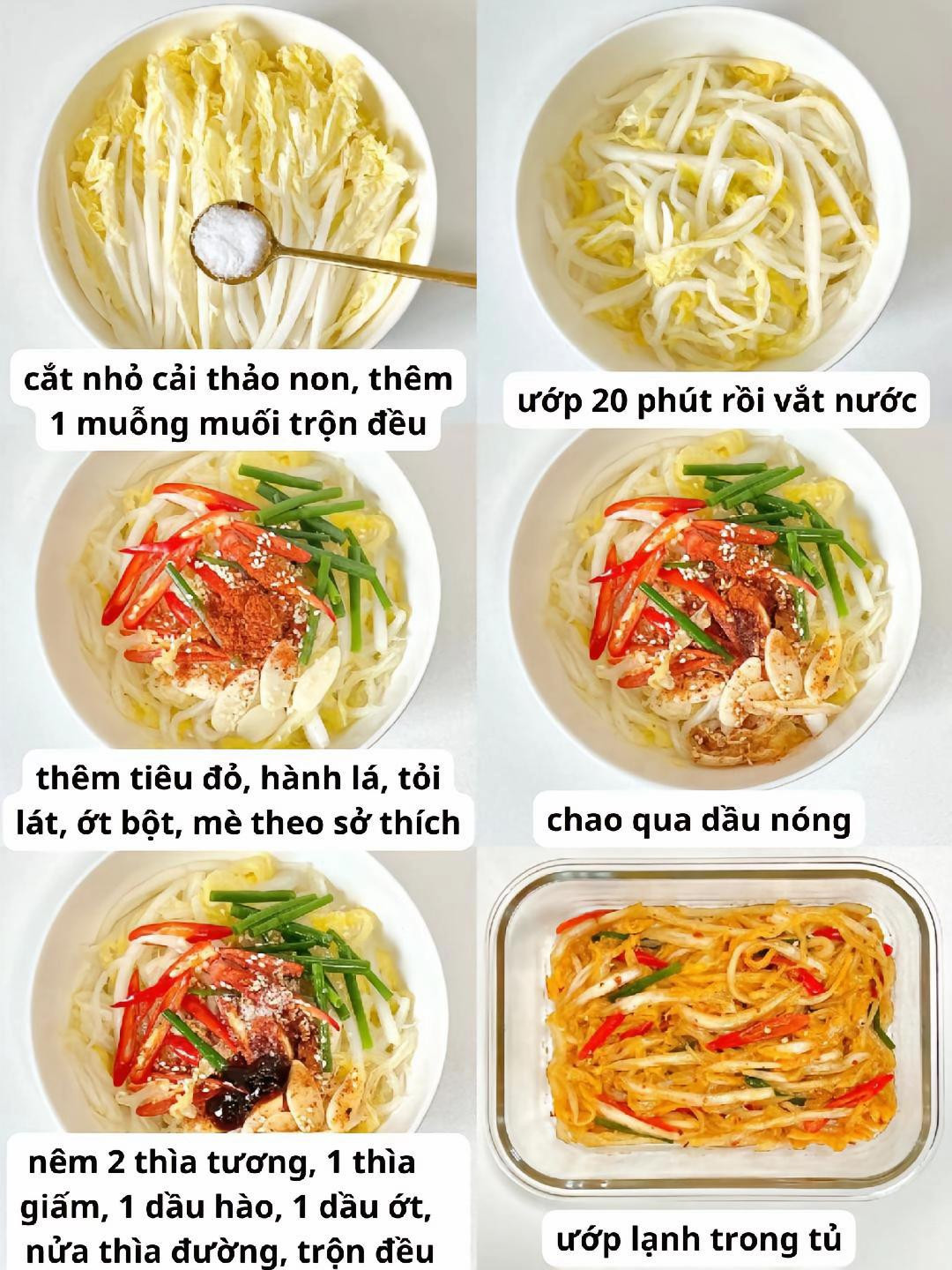 4 món muối chua ăn ngon lạ miệng: củ cải ngâm chua, cà chua ngâm chua, dưa chuột và rau sống