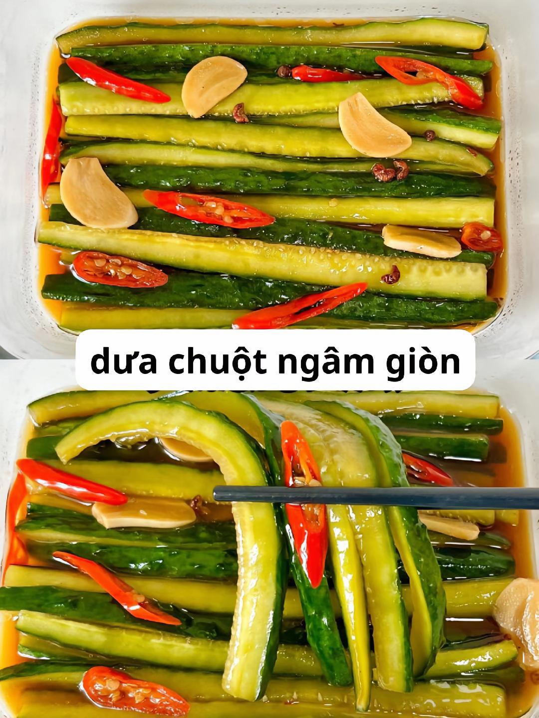 4 món muối chua ăn ngon lạ miệng: củ cải ngâm chua, cà chua ngâm chua, dưa chuột và rau sống