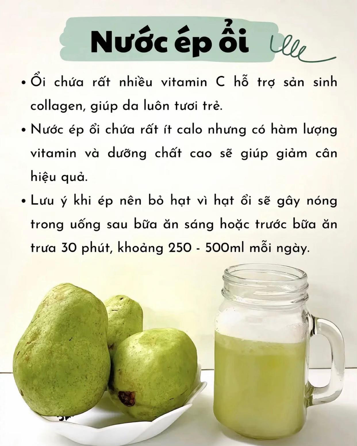 4 thức uống đẹp da đẹp dáng: Nước ép lựu, táo lê, ổi và lê dưa chuột