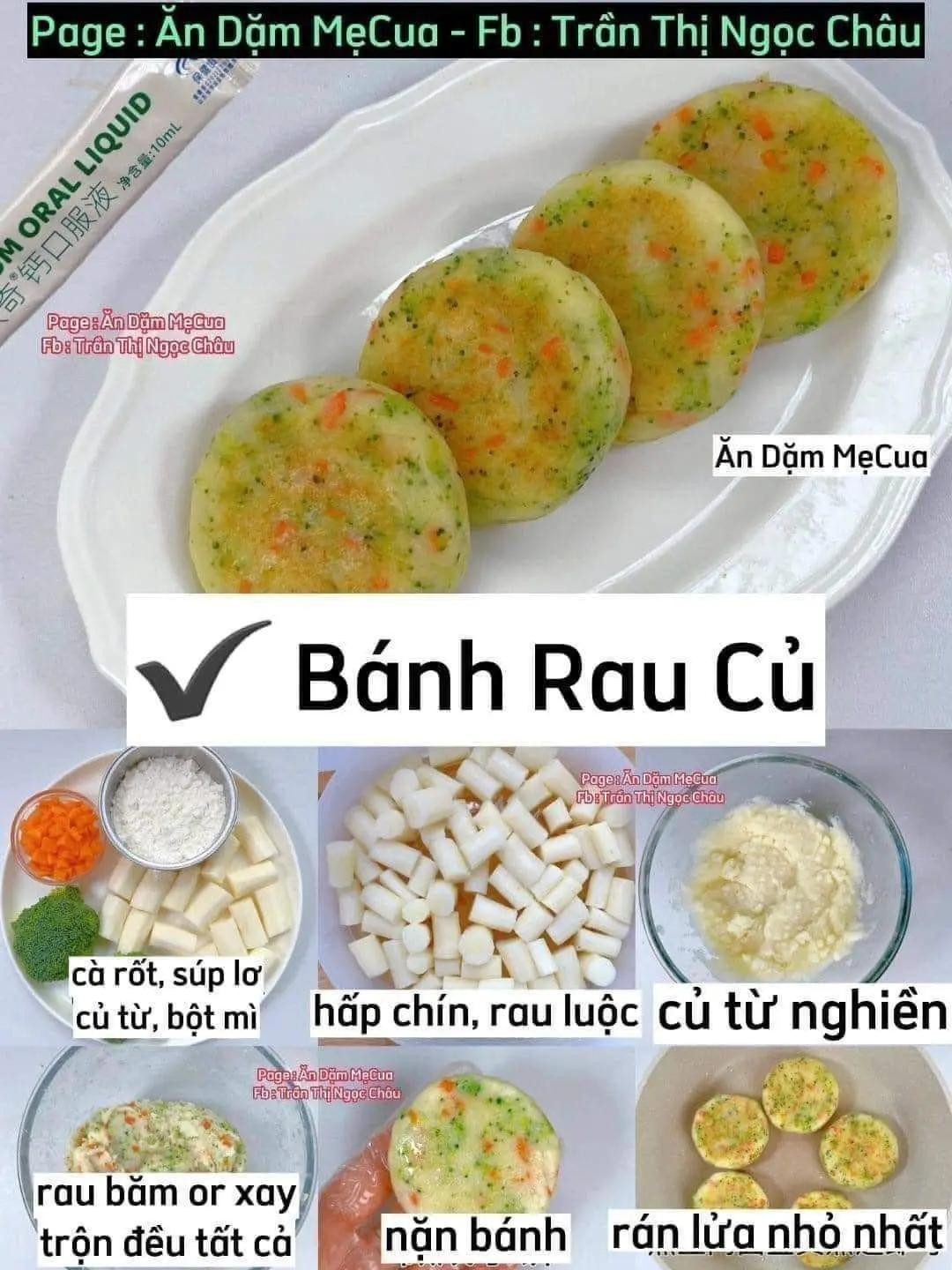 6 Công Thức Bánh Rau Củ Hấp Không Trứng Cho Bé Ăn Dặm