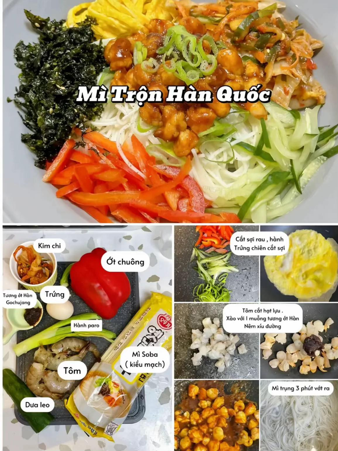 6 Công Thức Món Trộn Ngon Chỉ Trong 10 Phút: Cơm Teriyaki, Bibim, Mì Hàn Quốc
