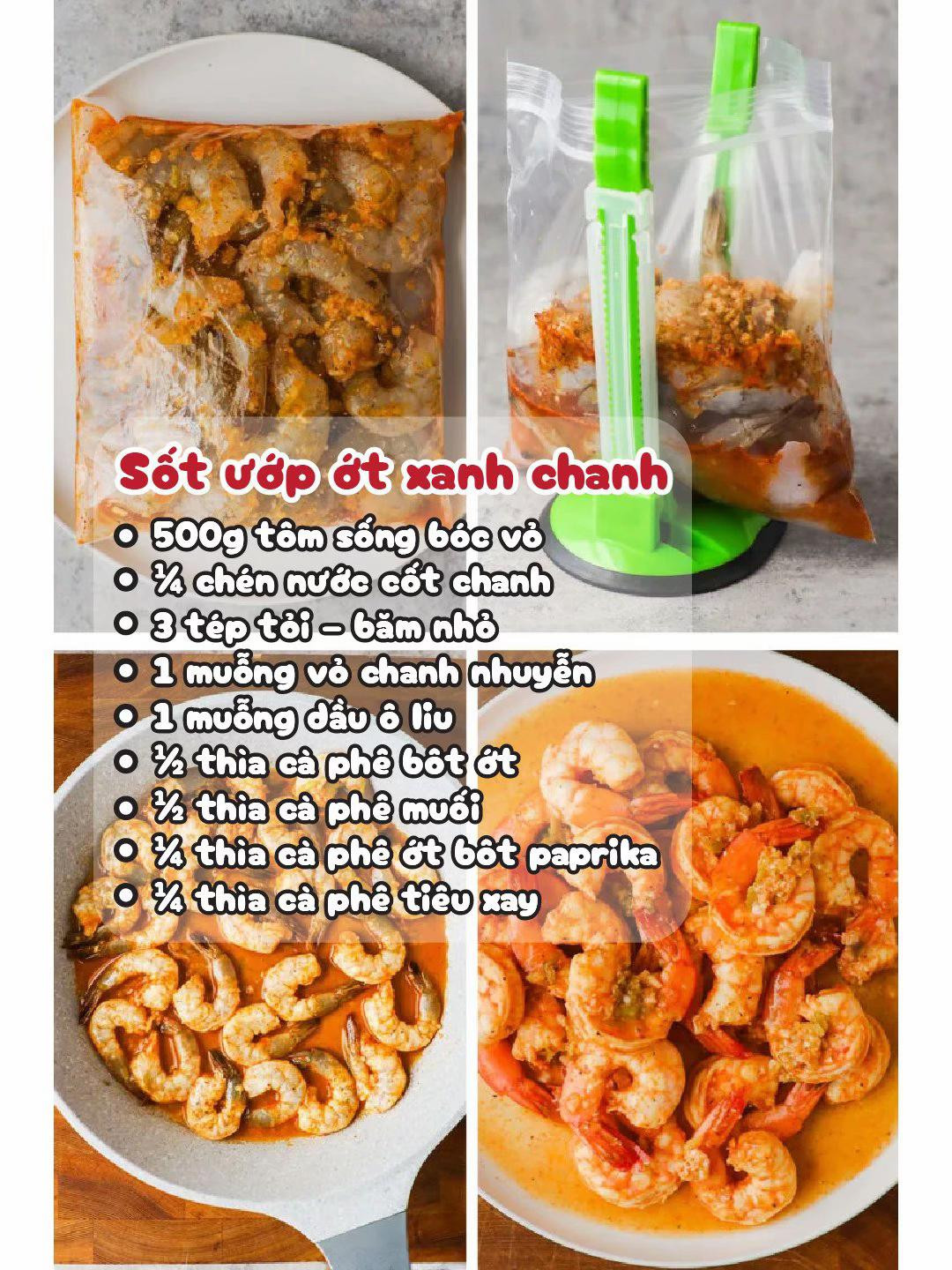 6 công thức sốt tôm ngon tuyệt: chanh tỏi, ngọt cay, barbecue, mật ong mù tạc, balsamic và ớt xanh chanh