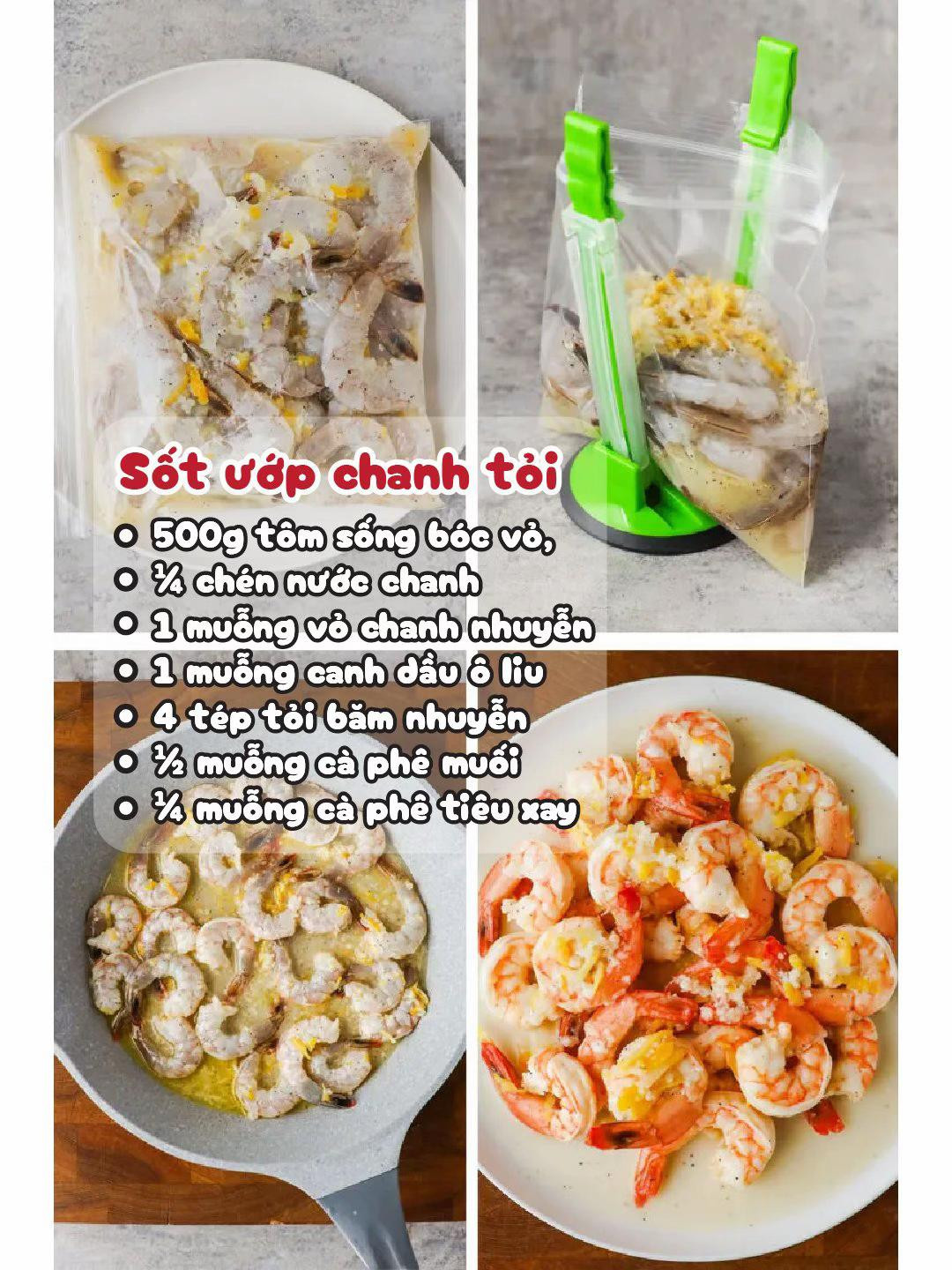 6 công thức sốt tôm ngon tuyệt: chanh tỏi, ngọt cay, barbecue, mật ong mù tạc, balsamic và ớt xanh chanh