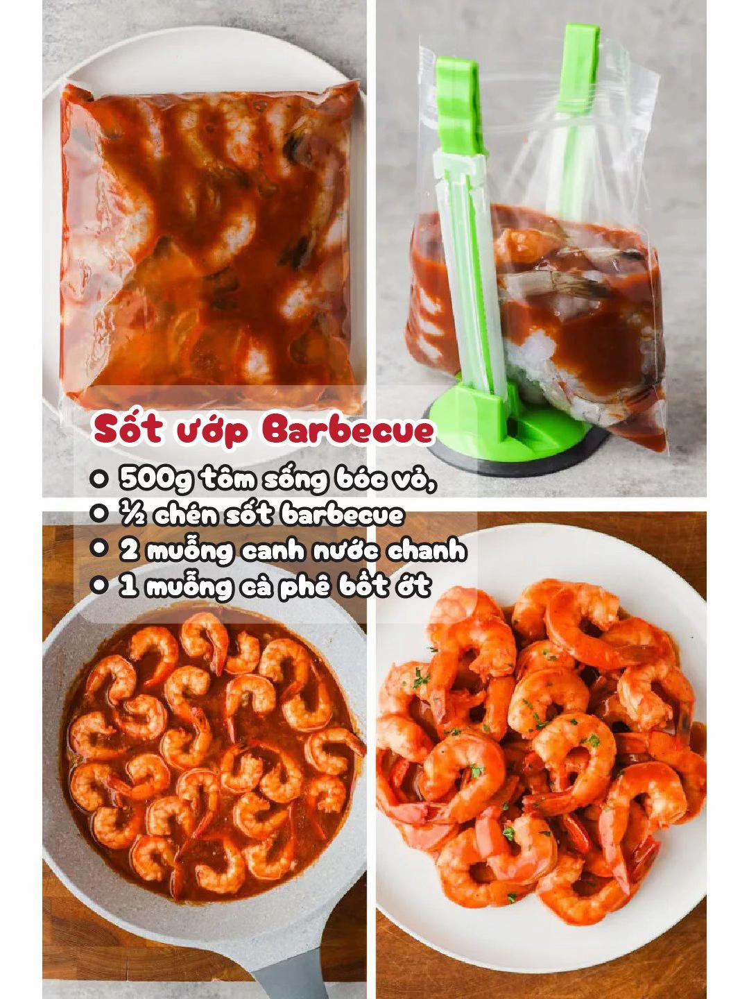 6 công thức sốt tôm ngon tuyệt: chanh tỏi, ngọt cay, barbecue, mật ong mù tạc, balsamic và ớt xanh chanh
