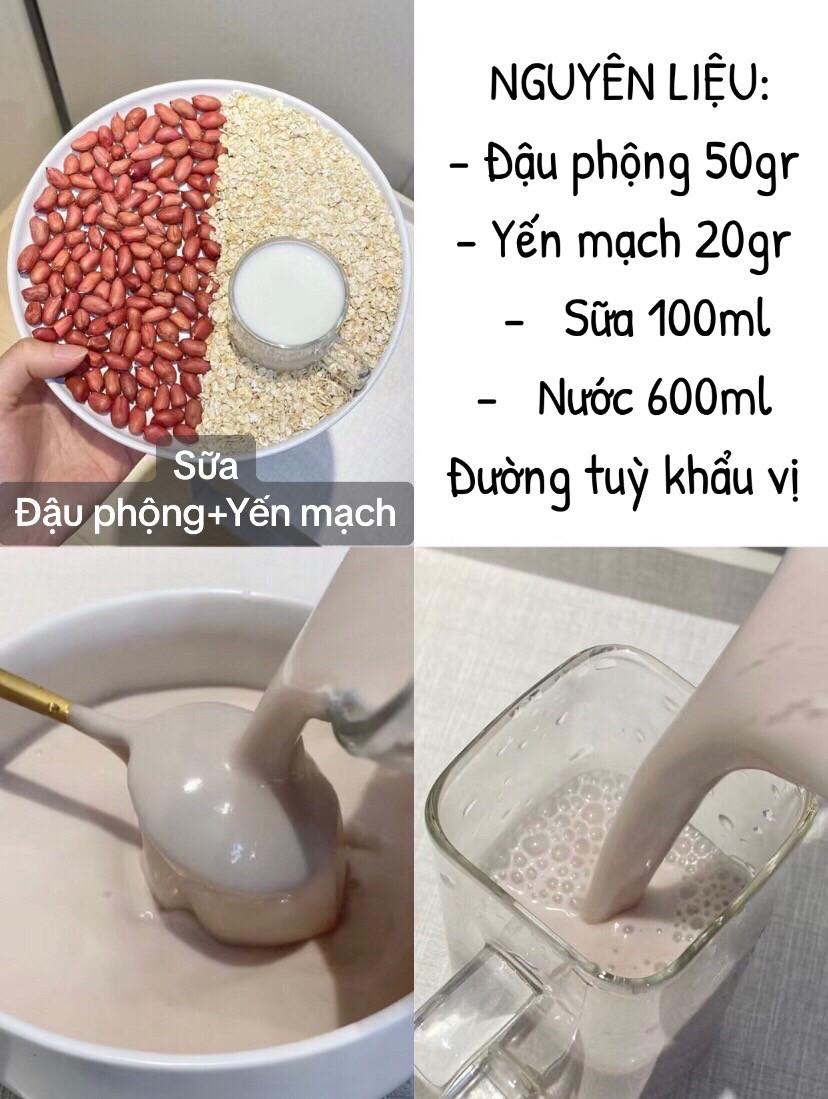 6 công thức sữa hạt yến mạch ít calo từ đậu xanh, đỏ, mè đen và chuối