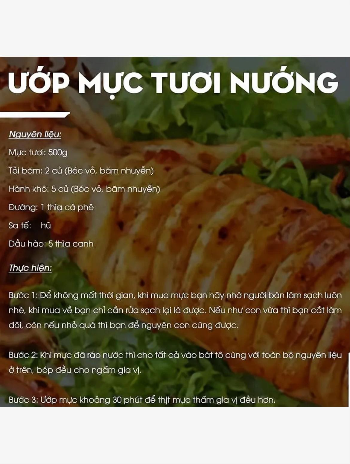 6 Công thức ướp món nướng thơm ngon nhất: Tôm sú, Mực tươi, Sườn mật ong và Heo ba chỉ