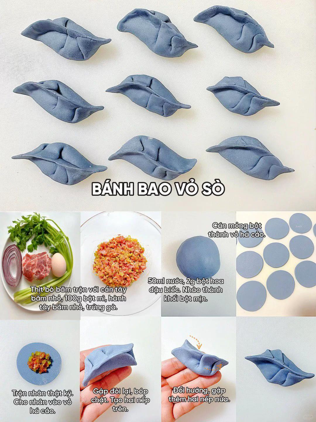 6 Loại Bánh Bao Cute Dáng Hình Độc Đáo: Nguyên Bảo, Cá Vàng, Cải Thảo, Trăng Khuyết, Vỏ Sò, Bông Lúa