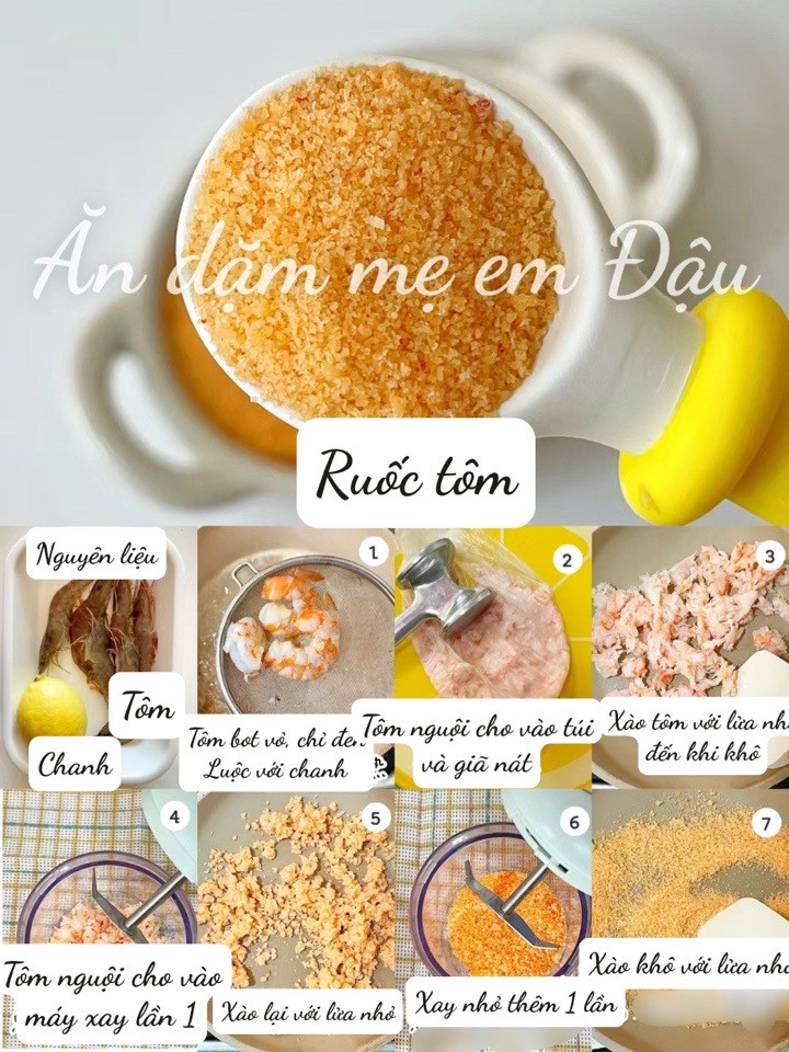 6 Loại Ruốc Dinh Dưỡng Cho Bé Yêu: Cá Hồi, Bò, Gà, Tôm, Thịt Heo Cải Bó Xôi