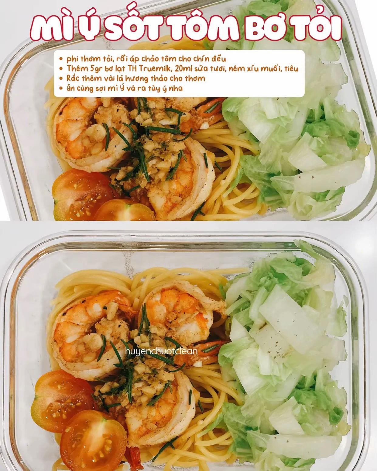 6 Thực đơn healthy khi chán cơm: Cơm cuộn khoai lang, bò lúc lắc, nui sốt thịt băm, mì ý sốt tôm bơ tỏi