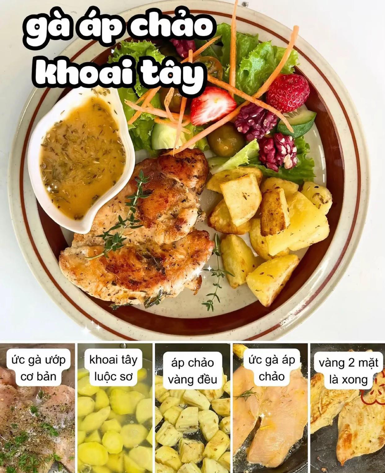 8 món ngon từ ức gà: Xào kiểu Thái, viên thảo mộc, bao kẹp teriyaki, áp chảo khoai tây