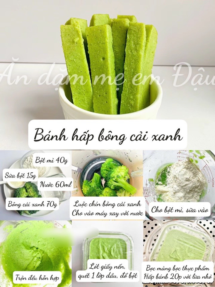 9 Loại Bánh Hấp Cho Bé Phiên Bản Không Trứng: Bí Đỏ, Khoai Lang, Bông Cải Xanh, Táo Cà Rốt
