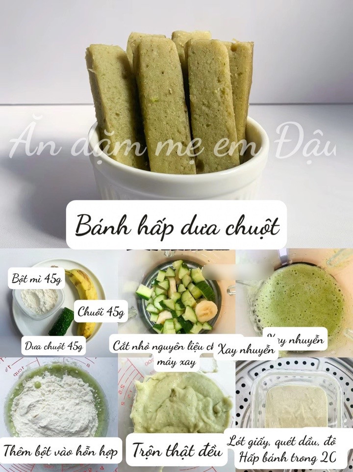 9 Loại Bánh Hấp Cho Bé Phiên Bản Không Trứng: Bí Đỏ, Khoai Lang, Bông Cải Xanh, Táo Cà Rốt