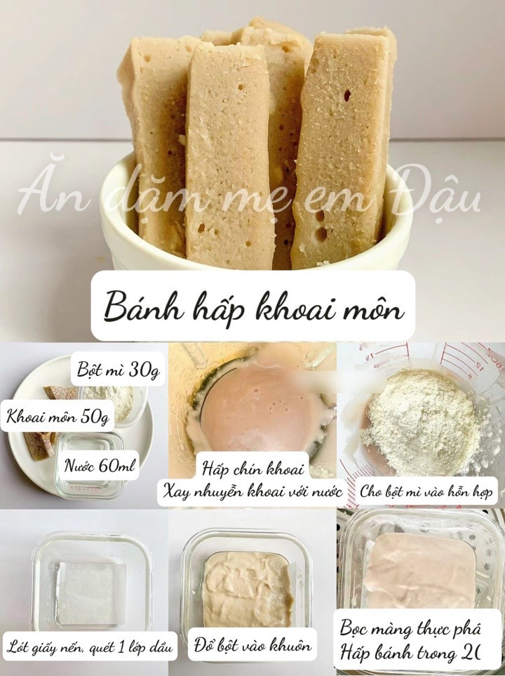 9 Loại Bánh Hấp Cho Bé Phiên Bản Không Trứng: Bí Đỏ, Khoai Lang, Bông Cải Xanh, Táo Cà Rốt