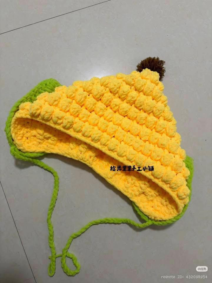 Adult Corn Crochet Hat Pattern