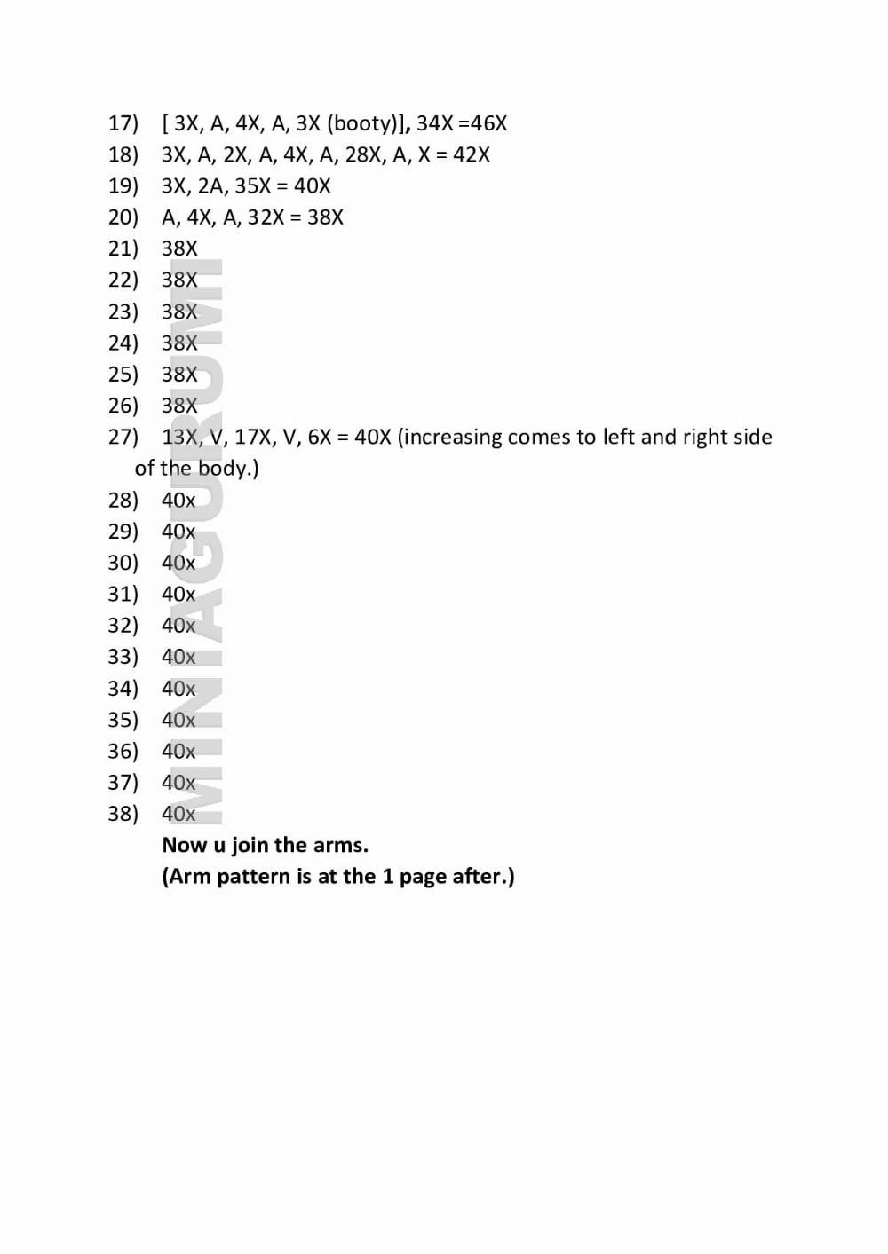Advanced Crochet Pattern for Articulated Amigurumi Doll Legs and Body by Miniaigurumi