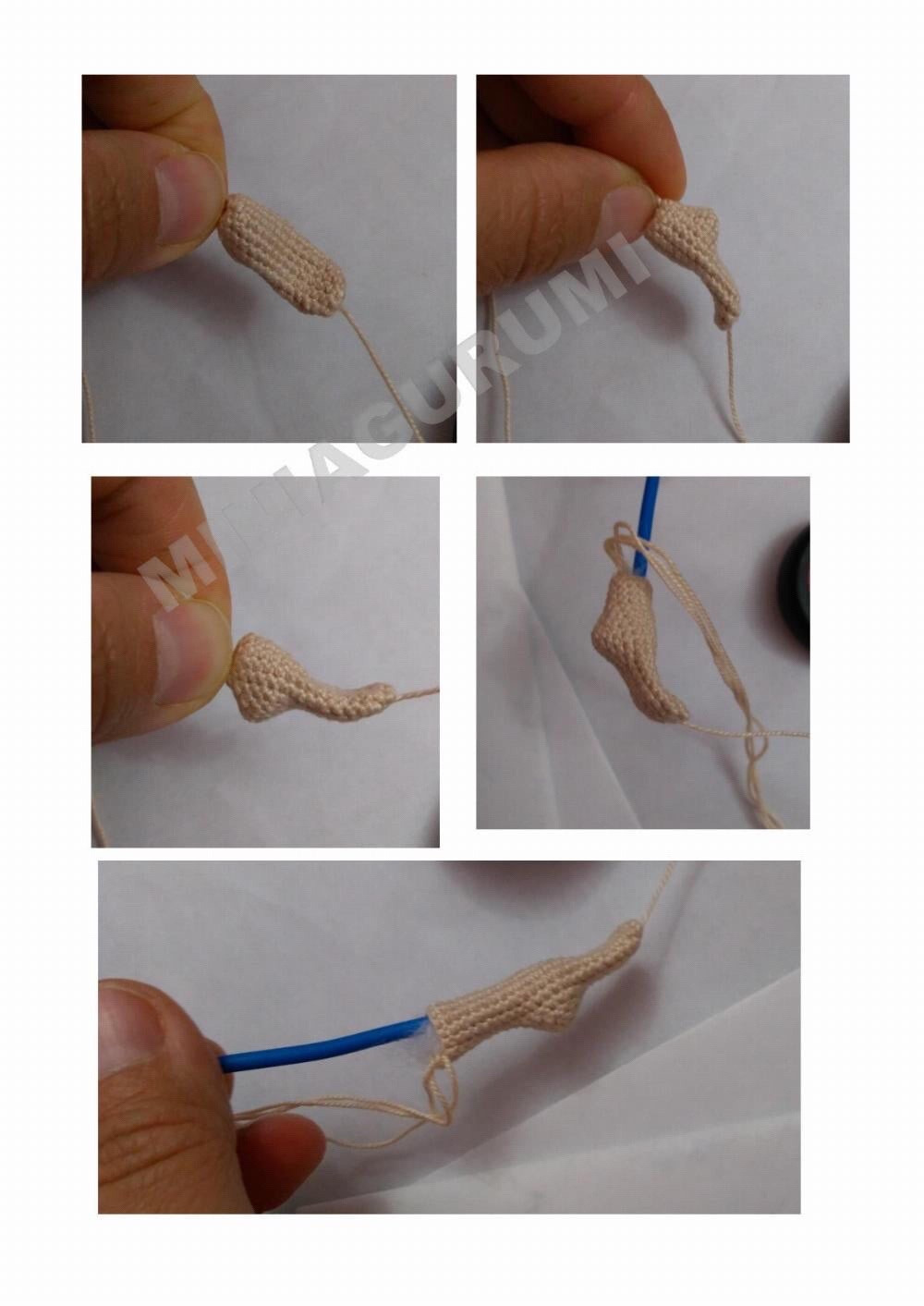 Advanced Crochet Pattern for Articulated Amigurumi Doll Legs and Body by Miniaigurumi