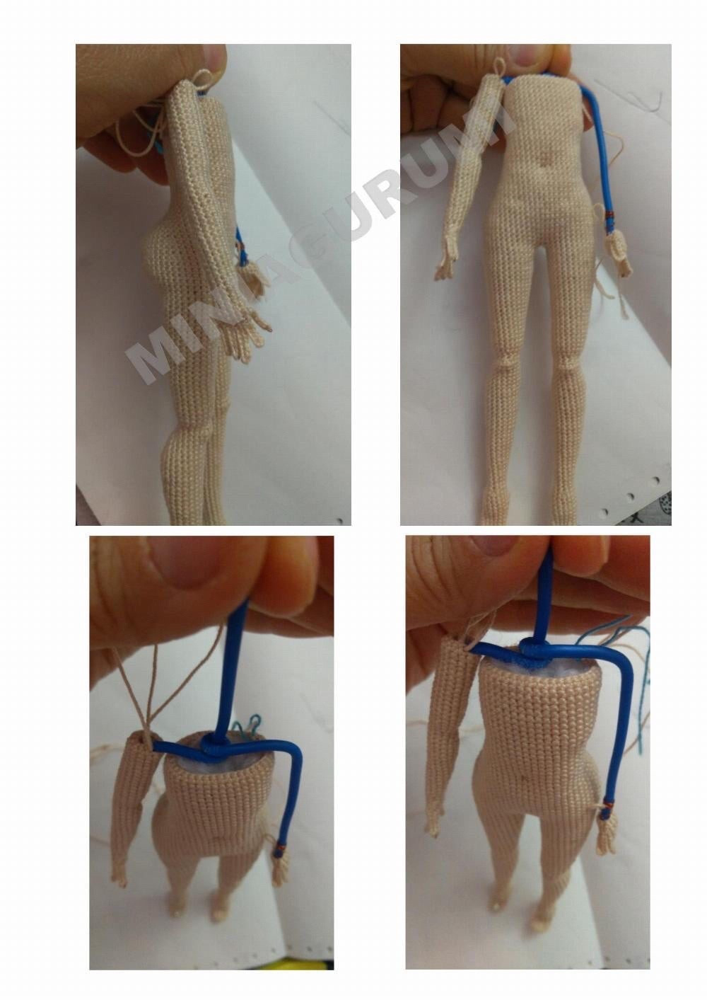 Advanced Crochet Pattern for Articulated Amigurumi Doll Legs and Body by Miniaigurumi