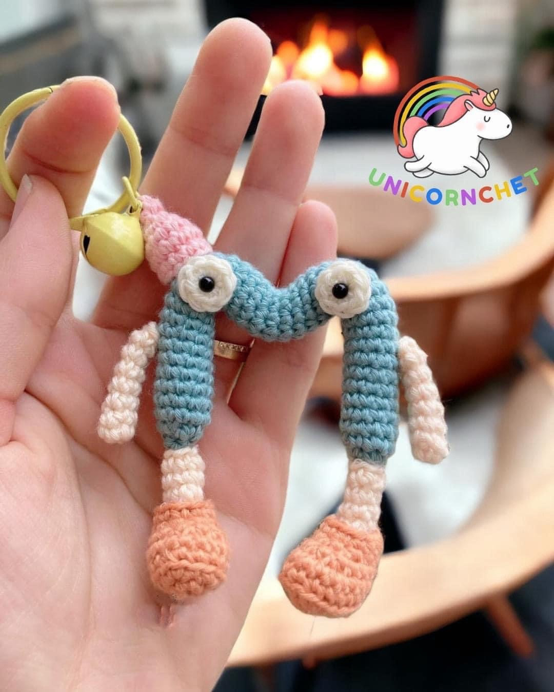 Alphabet Amigurumi Pattern: Letter L and M Keychains