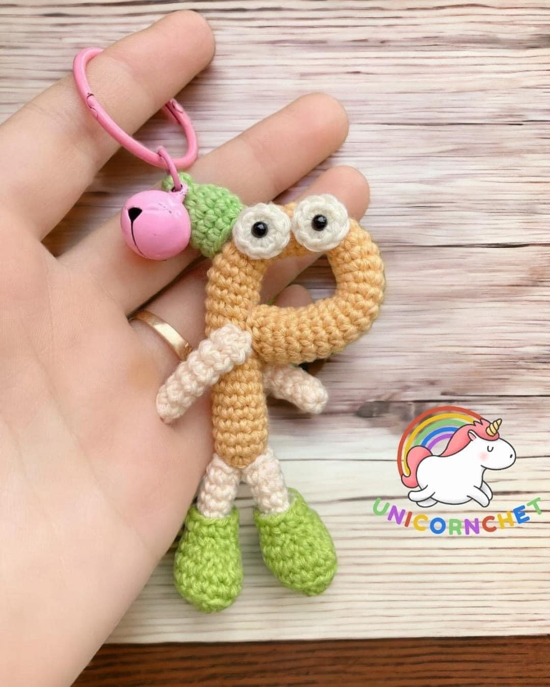 Alphabet Amigurumi Pattern: Letter L and M Keychains