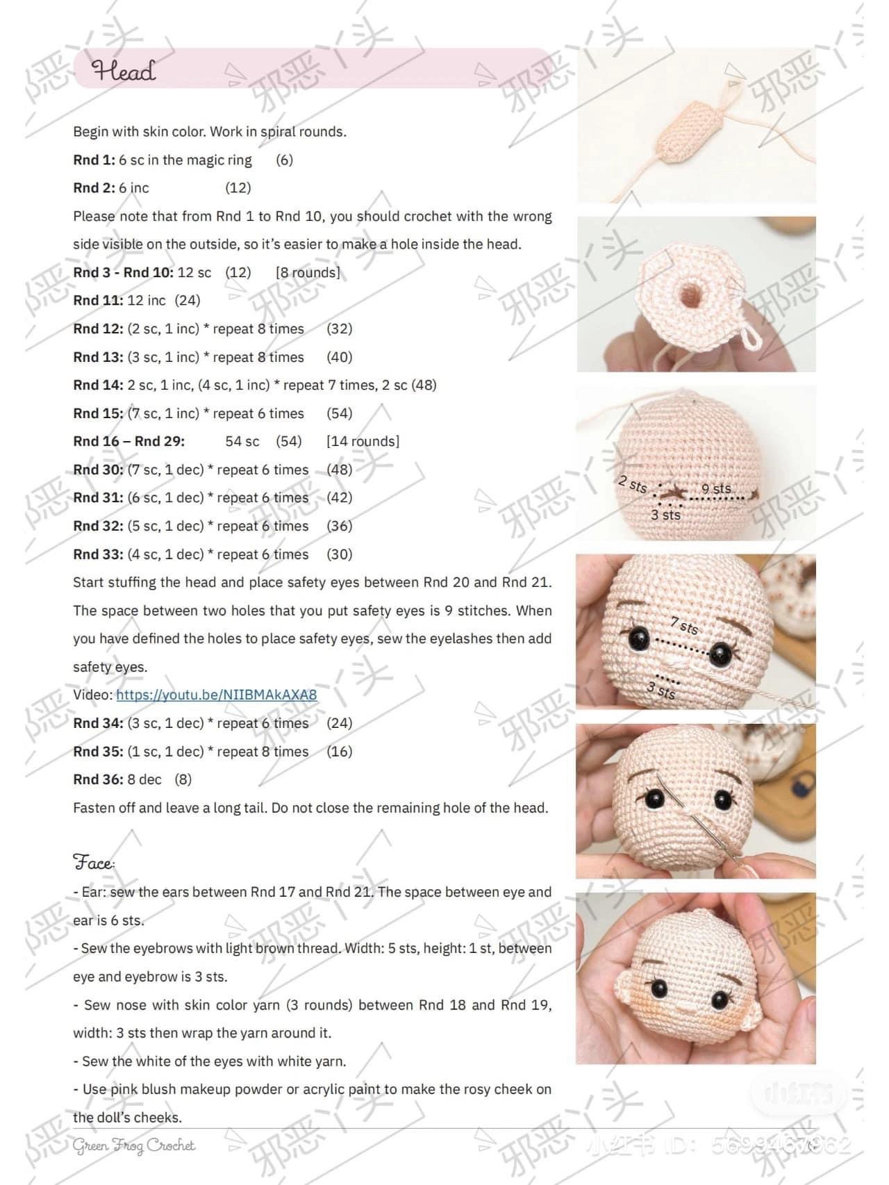 Amigurumi Anya Doll Crochet Pattern Tutorial