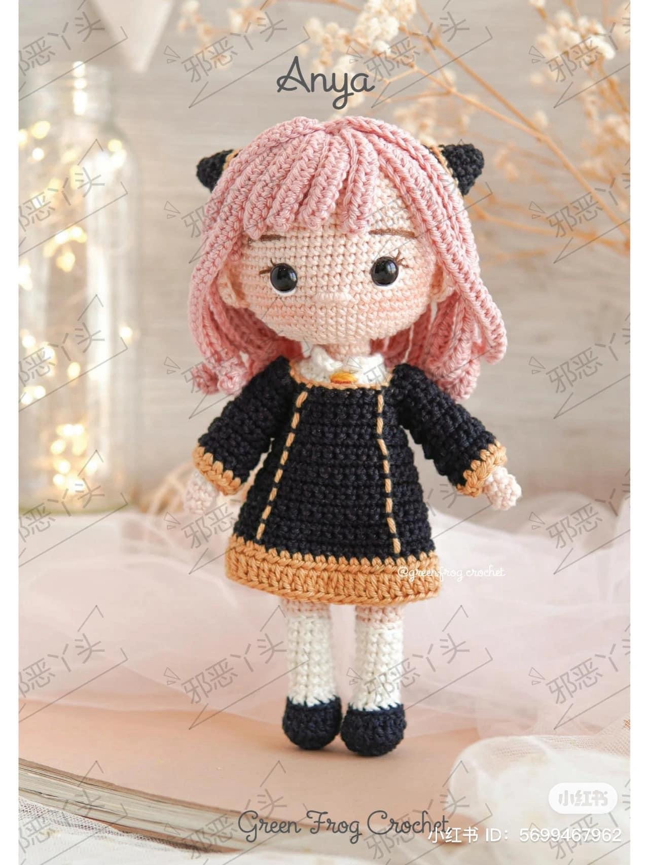 Amigurumi Anya Doll Crochet Pattern Tutorial