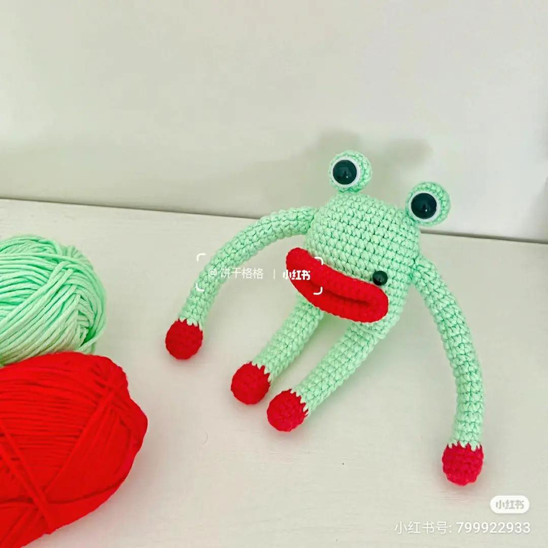 Amigurumi Big Mouth Frog Crochet Pattern Chart