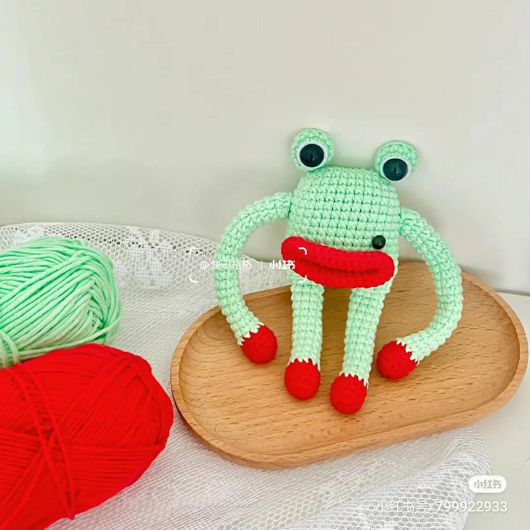 Amigurumi Big Mouth Frog Crochet Pattern Chart