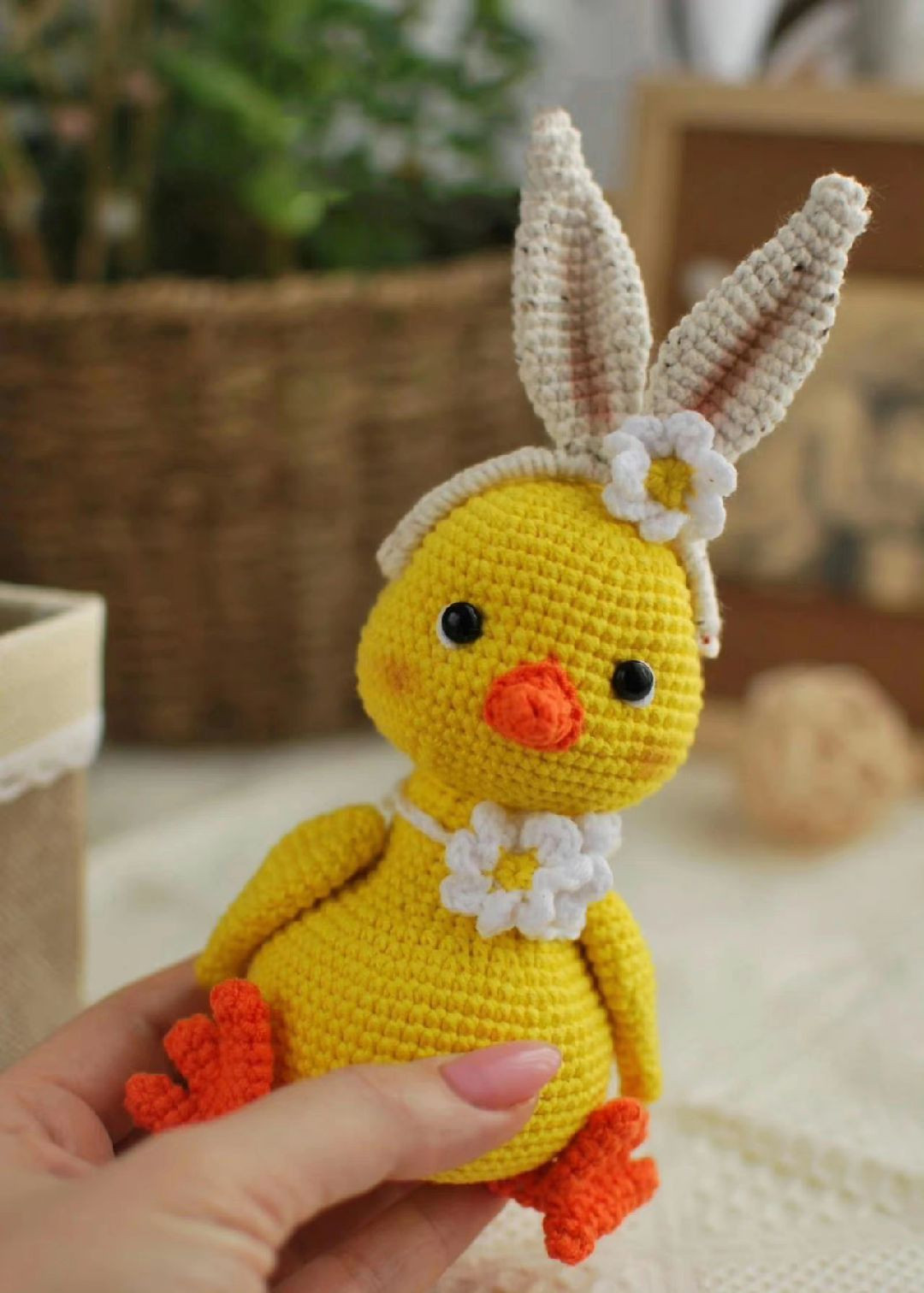 Amigurumi Bunny Chicken Crochet Pattern with Step-by-Step Instructions