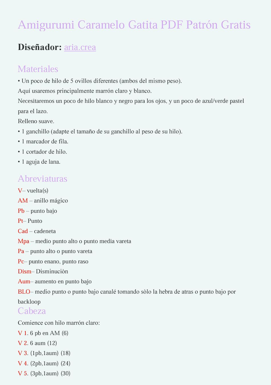 Amigurumi Caramelo Gatito: Patrón PDF Gratis