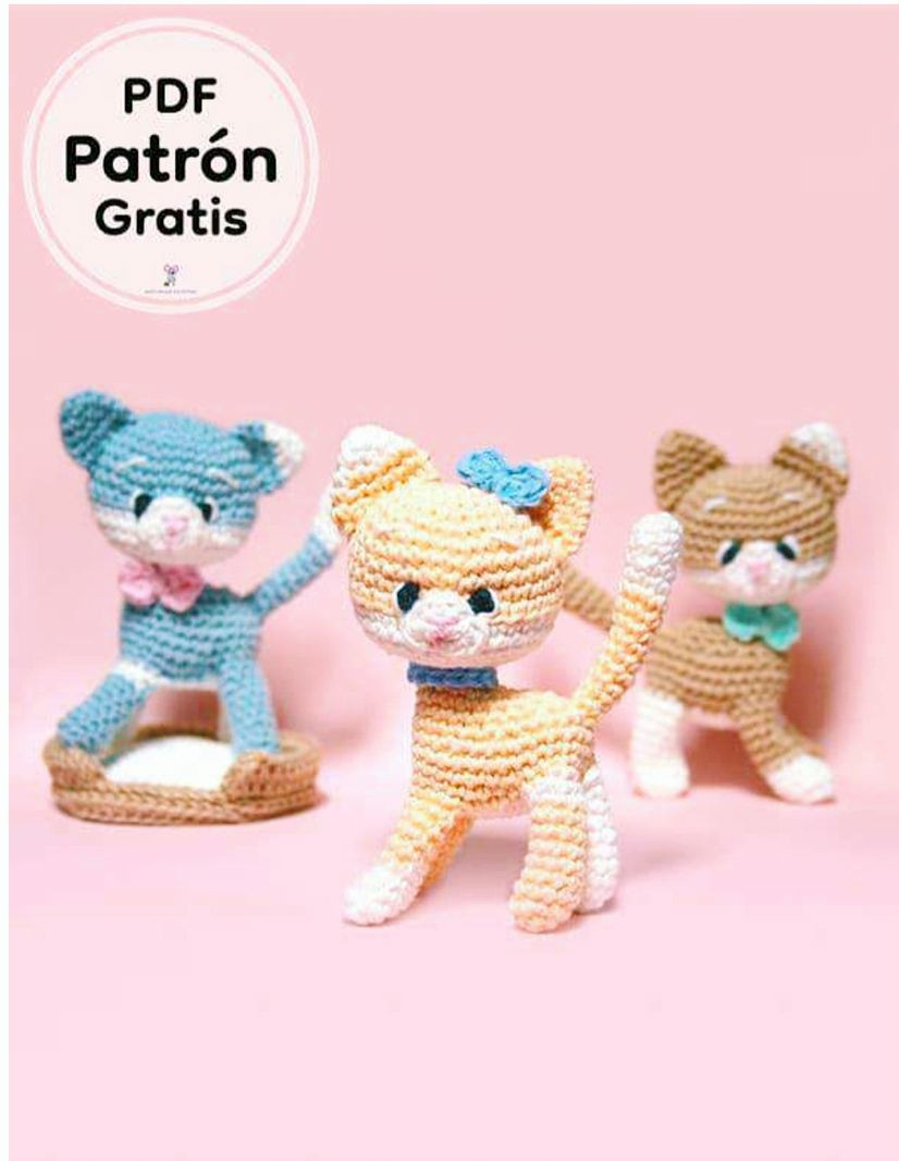 Amigurumi Caramelo Gatito: Patrón PDF Gratis