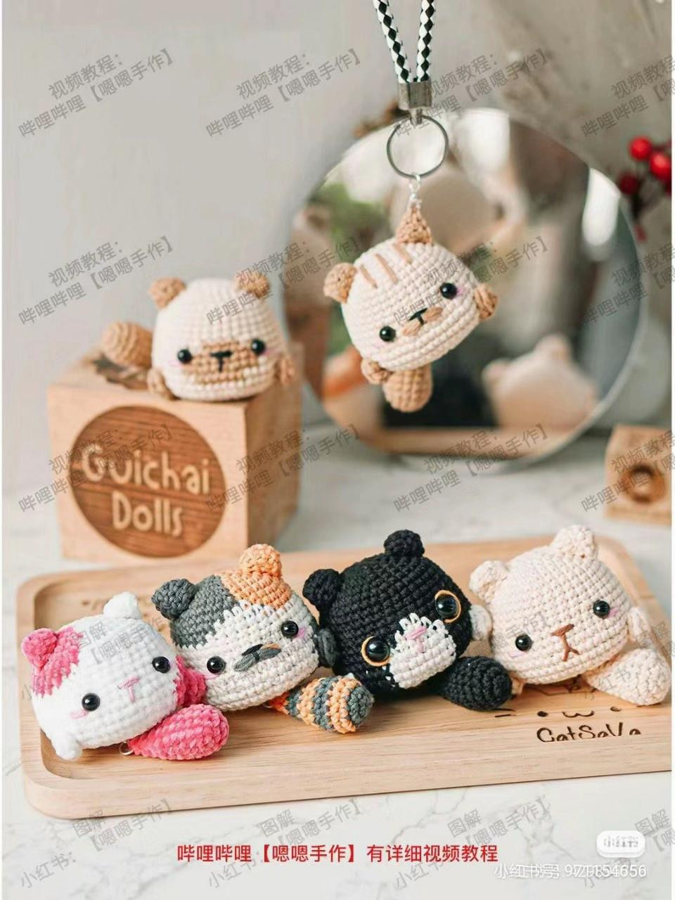 Amigurumi Cat Doll Crochet Pattern Chart Tutorial