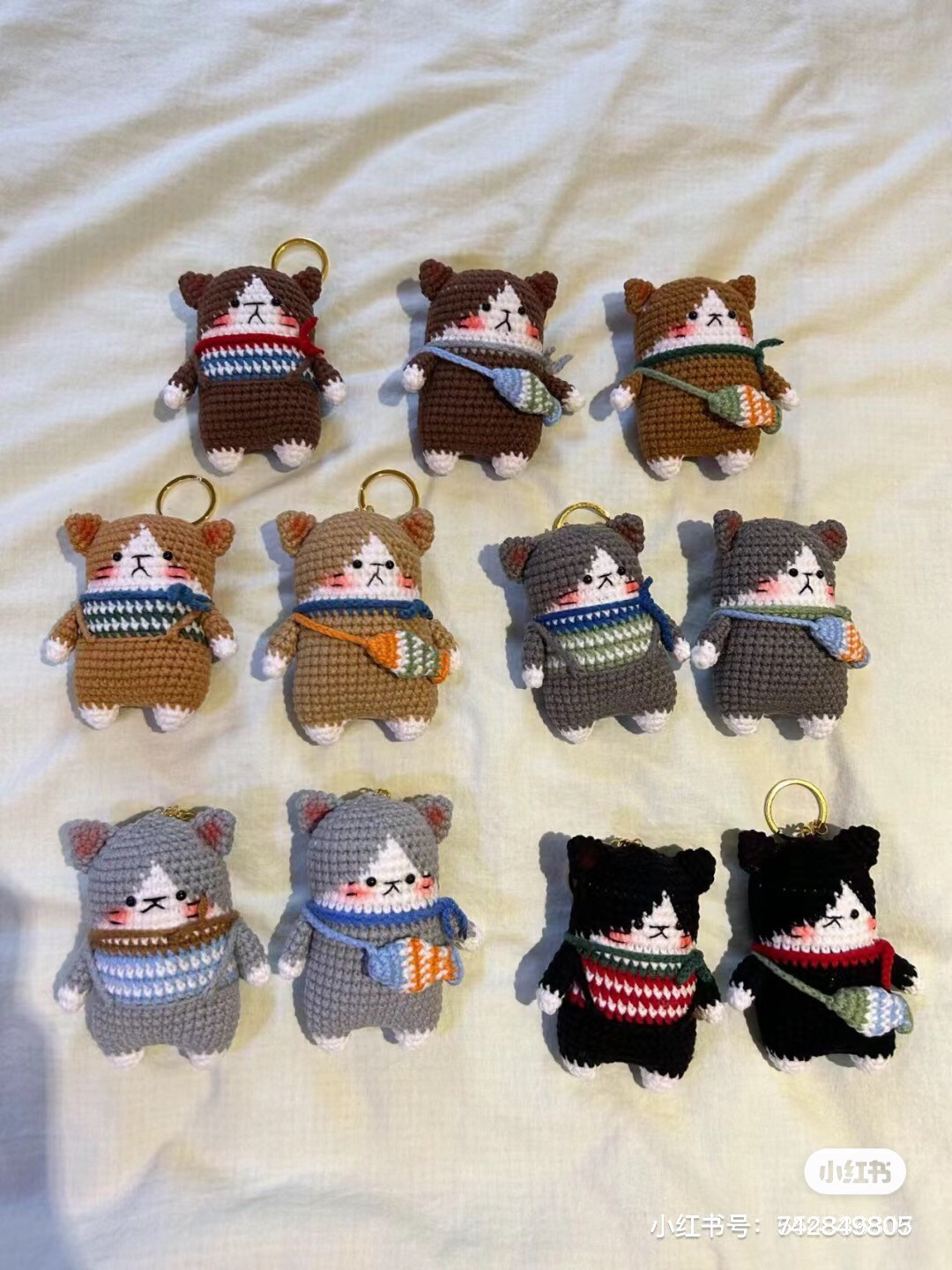 Amigurumi Cat Keychain Crochet Pattern Tutorial