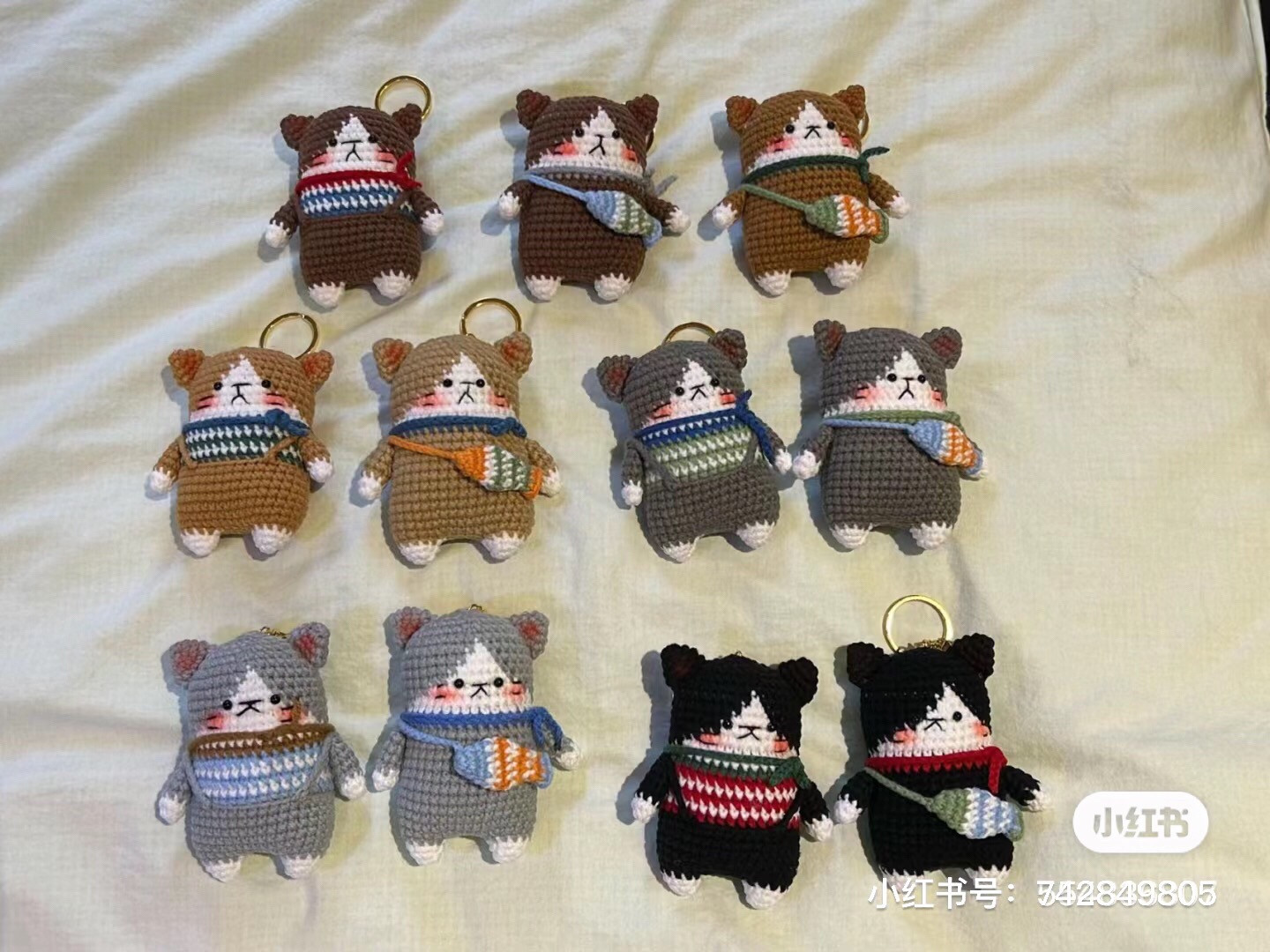 Amigurumi Cat Keychain Crochet Pattern Tutorial