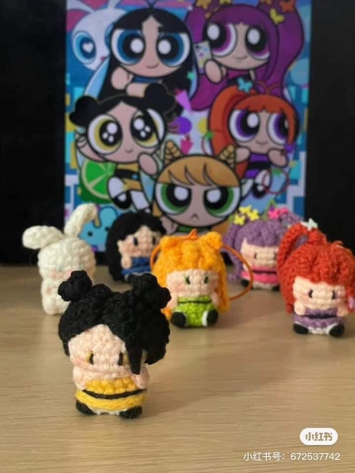 Amigurumi Chart: NewJeans x Powerpuff Girls Crossover Dolls Pattern